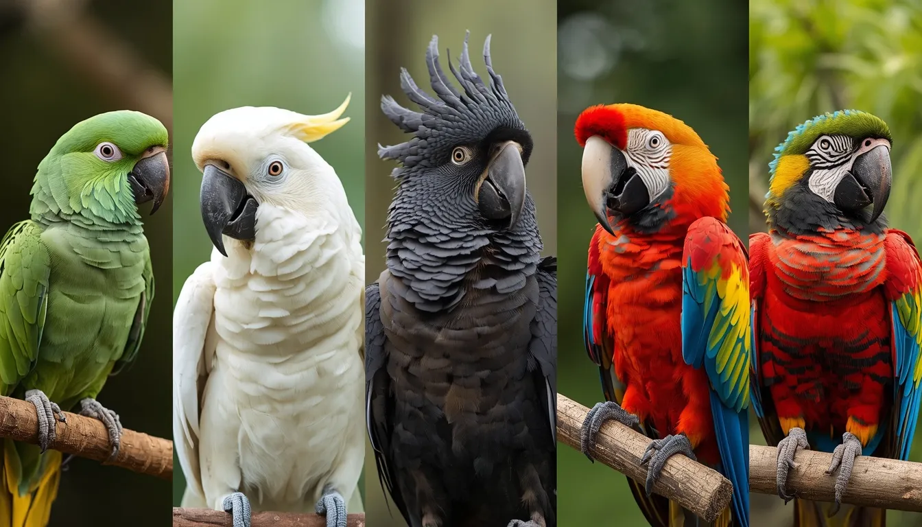 Types of Parrots by Colour
